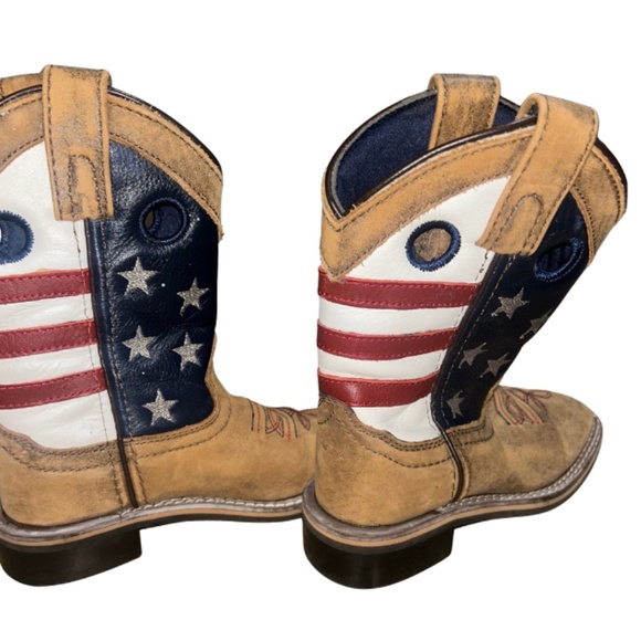 CODY JAMES BOYS' USA FLAG WESTERN BOOTS - BROAD SQUARE TOE - Picture 3 of 8